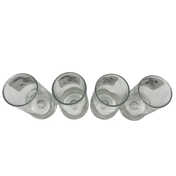 B.C. Comic Unicycle Caveman Glasses Set of 4 by Johnny Hart – 5.25″ Tall - Picture 3 of 6